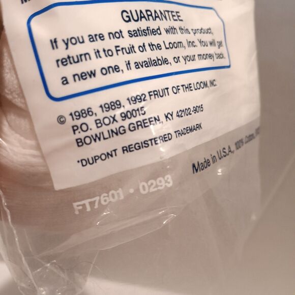 Vtg Fruit of the Loom White Briefs-Size XL-3 Pk-1992-Comfort Loom Waistband-NEW - Picture 5 of 7